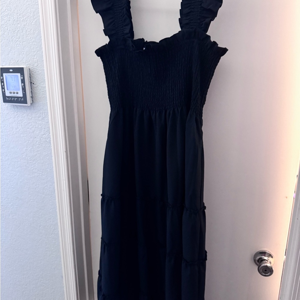 Hill House Classic Black Crepe Ellie Nap Dress
